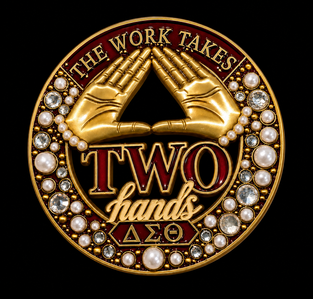 The Work Takes TWO Hands Brooch