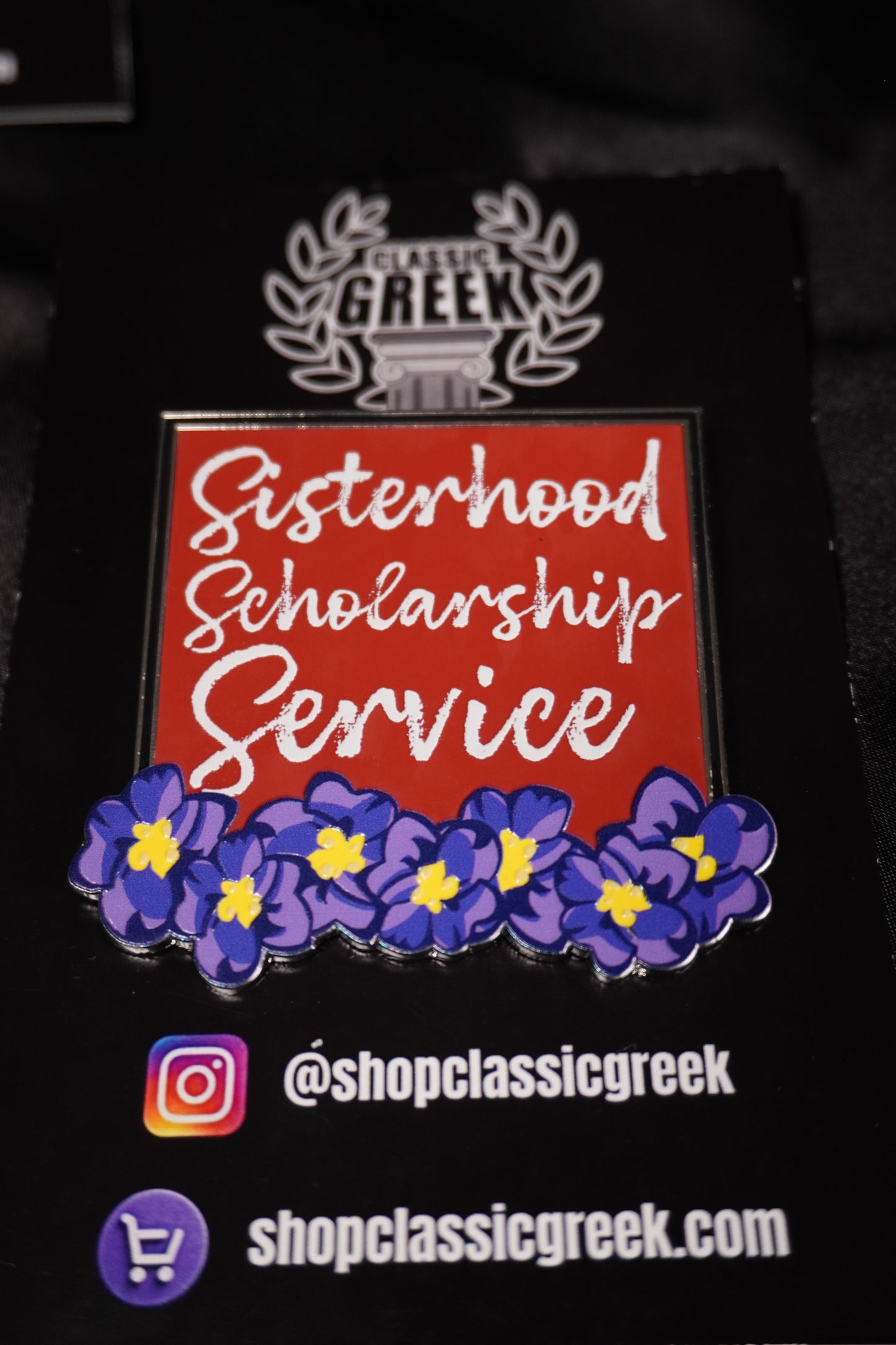 Sisterhood, Scholarship, Service Pin