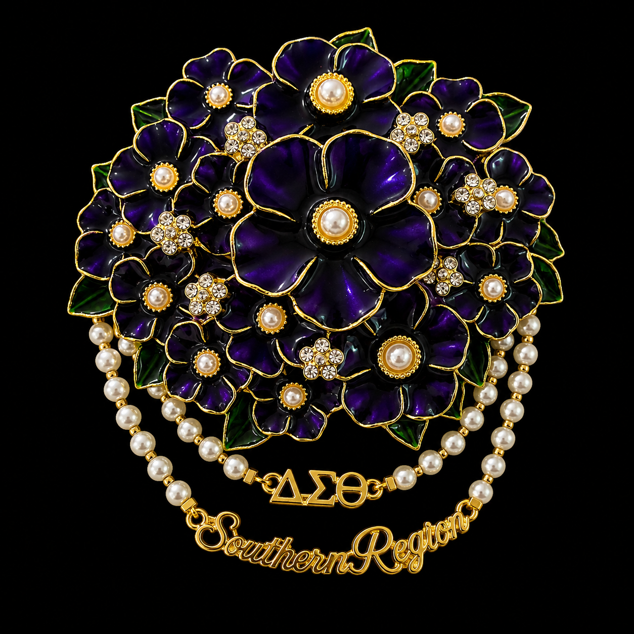 Violet Corsage Brooch