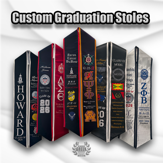Custom Embroidered Graduation Stole