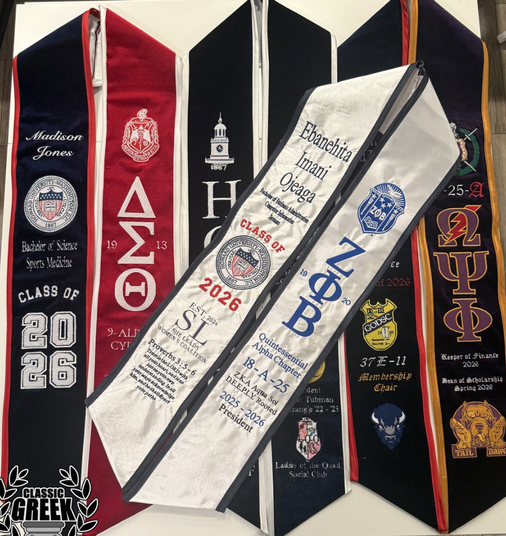 Custom Embroidered Graduation Stole